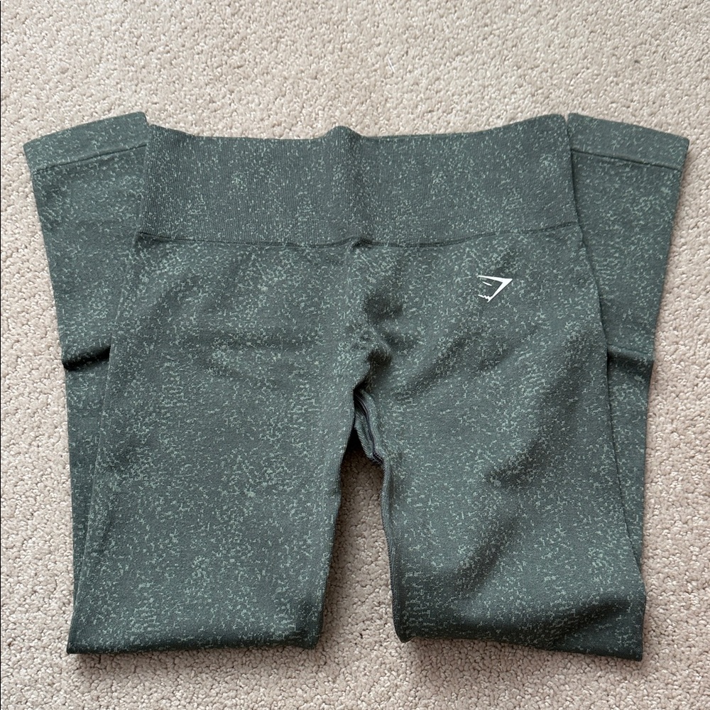Gymshark green patterned leggings